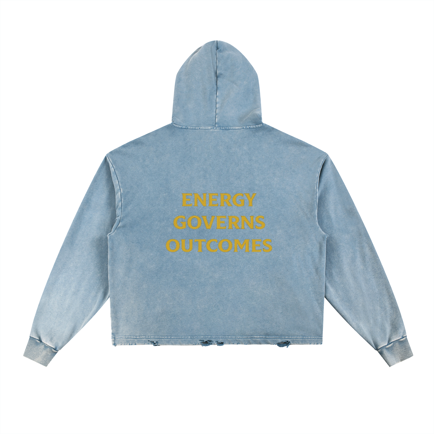 Crown E.G.O. Sacred Owl Vintage Washed Frayed-Hem Hoodie