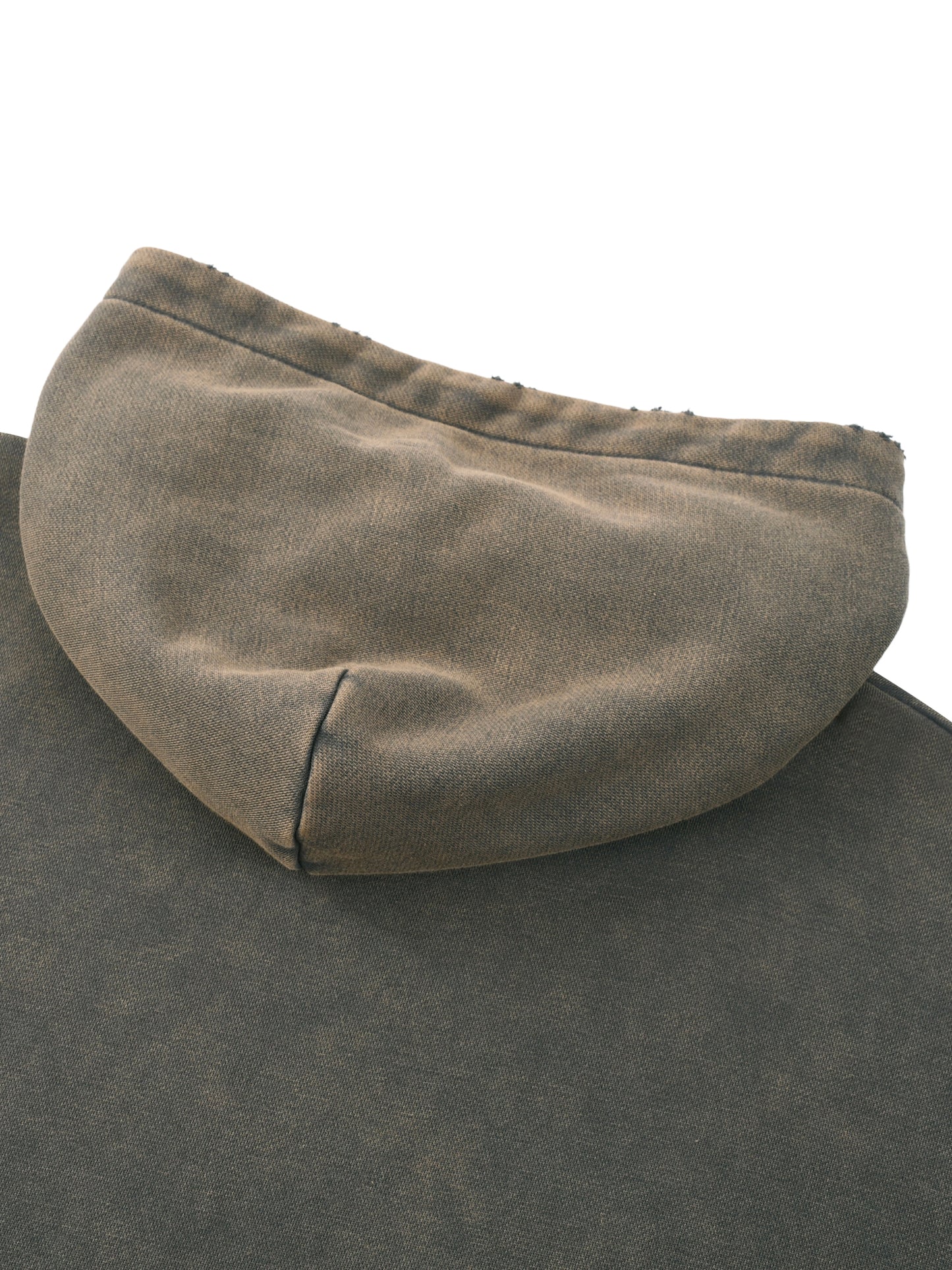 Crown E.G.O. Sacred Owl Vintage Washed Frayed-Hem Hoodie