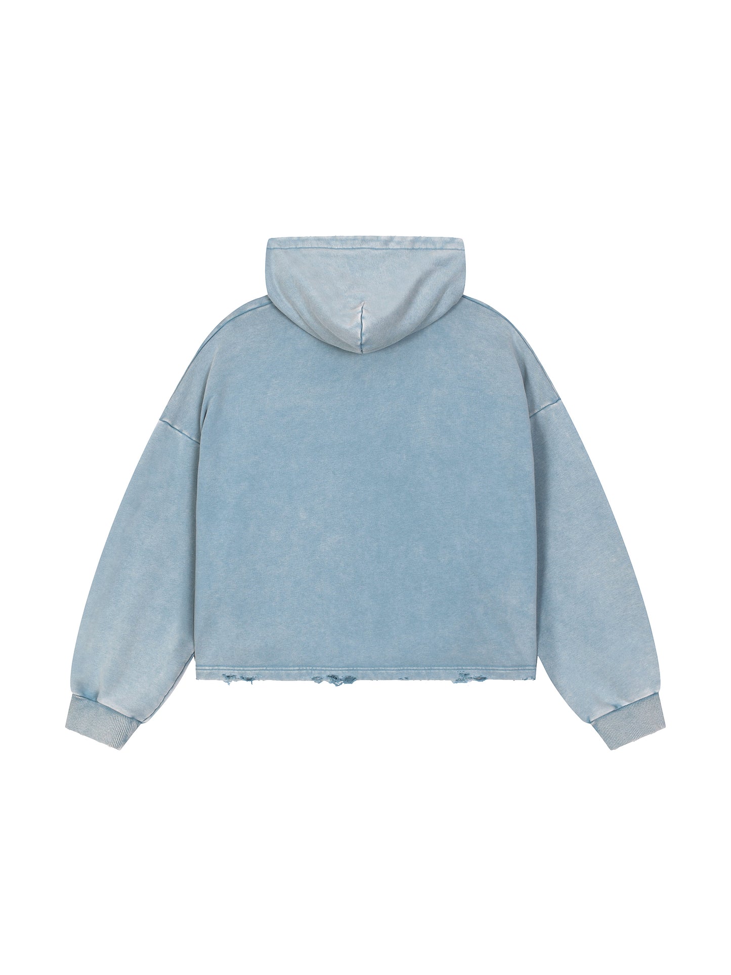 Crown E.G.O. Sacred Owl Vintage Washed Frayed-Hem Hoodie