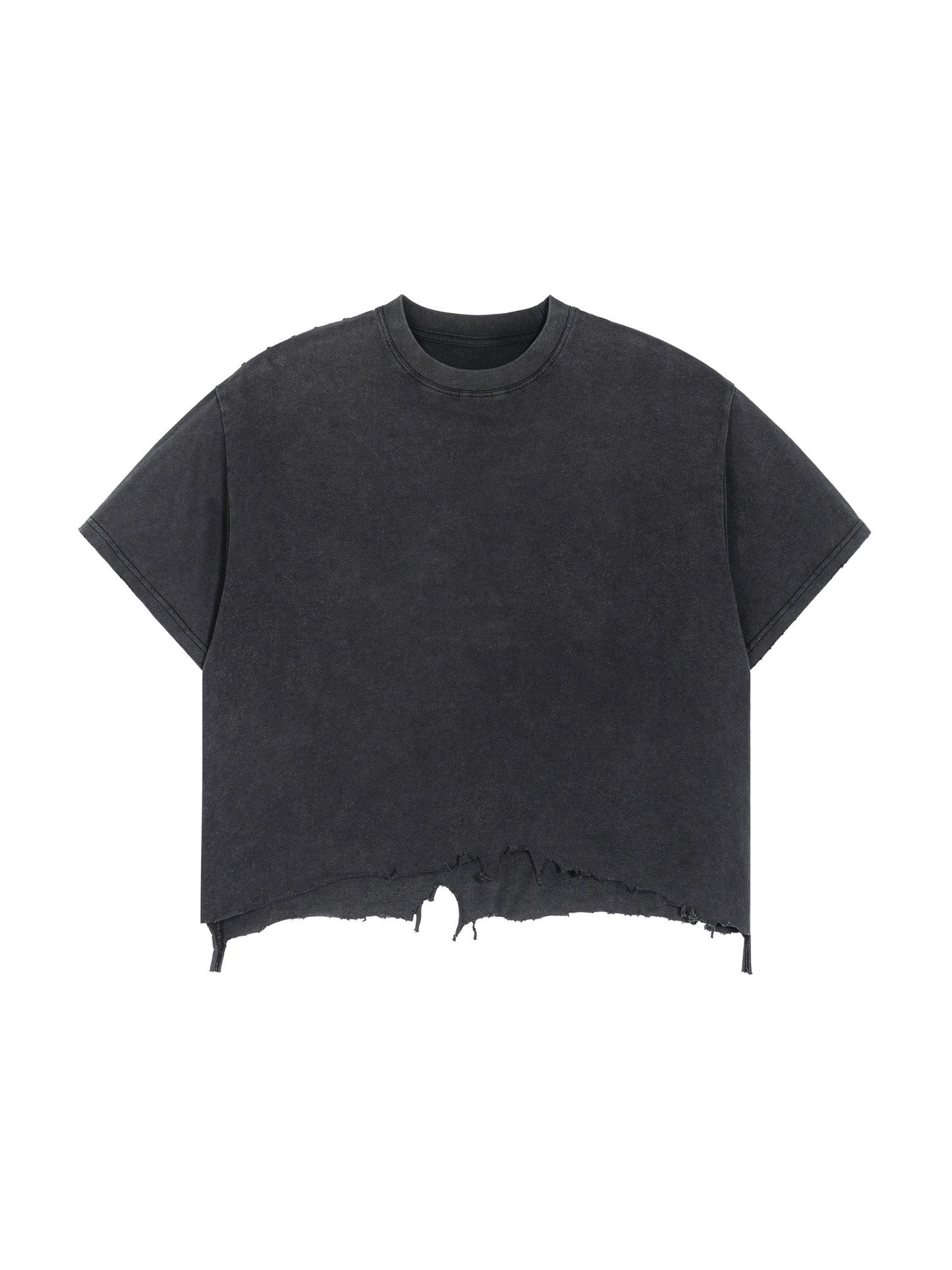 E.G.O. Flower of Life/ Boxy Distressed Hem Tee