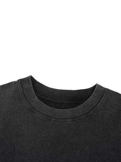 E.G.O. Flower of Life/ Boxy Distressed Hem Tee