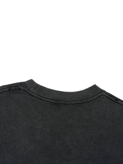 E.G.O. Flower of Life/ Boxy Distressed Hem Tee