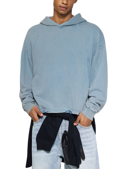 Crown E.G.O. Sacred Owl Vintage Washed Frayed-Hem Hoodie
